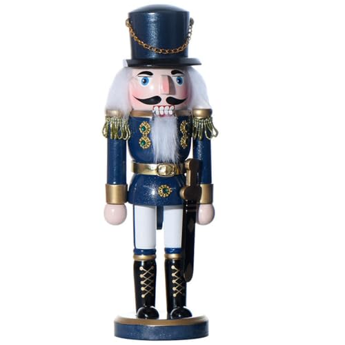 NOLITOY Weihnachten Nussknacker Holz Ornamente Soldat Nussknacker Figur Weihnachten Tischdekoration Für Zuhause Desktop Weihnachtsfeier 25Cm Blau NOLITOY Weihnachten Nussknacker Holz Ornamente Soldat Nussknacker Figur Weihnachten Tischdekoration Für Zuhause Desktop Weihnachtsfeier 25Cm Blau von NOLITOY