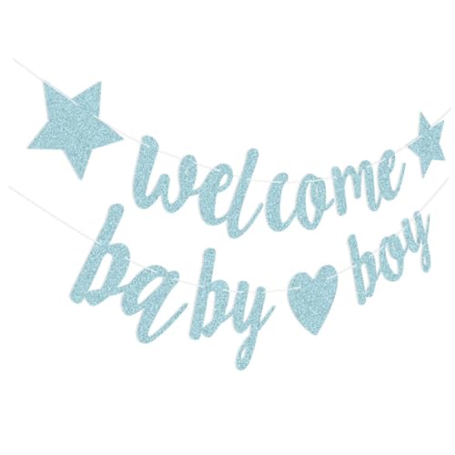 NOLITOY Willkommen Banner Glitzerndes Shower Dekoration Banner Junge Party Deko Für Innen Außen Wohnzimmer Garten Feier NOLITOY Willkommen Banner Glitzerndes Shower Dekoration Banner Junge Party Deko Für Innen Außen Wohnzimmer Garten Feier von NOLITOY