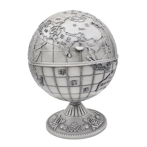 NOLITOY Winddichter Vintage Aschenbecher mit Deckel Globe Design für Büro Zuhause Bar Dekorativer Rauchaschenbehälter Kompakt für Männer und Festivals NOLITOY Winddichter Vintage Aschenbecher mit Deckel Globe Design für Büro Zuhause Bar Dekorativer Rauchaschenbehälter Kompakt für Männer und Festivals von NOLITOY