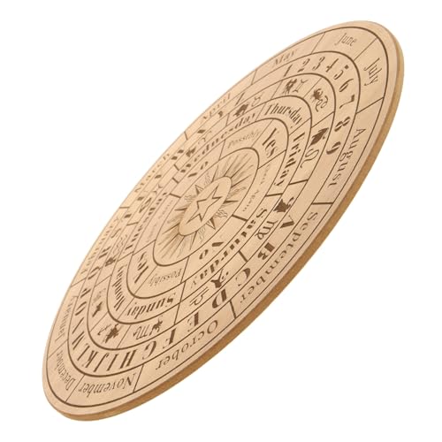 NOLITOY Witch Divination Pendulum Board aus Langlebigem Holz mit Kunstvoll Geschnitztem Muster Robust und für und Spirituelle Dekoration Großes Natürliches Holzbrett NOLITOY Witch Divination Pendulum Board aus Langlebigem Holz mit Kunstvoll Geschnitztem Muster Robust und für und Spirituelle Dekoration Großes Natürliches Holzbrett von NOLITOY