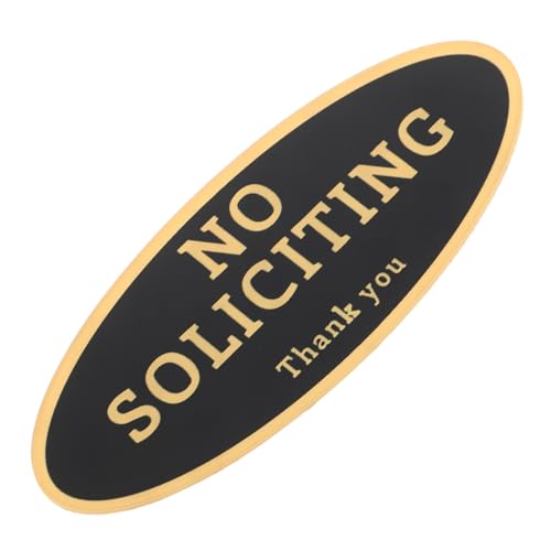 NOLITOY Witterungsbeständiges No Soliciting Schild mit Selbstklebender Rückseite Wetterfestes Acrylschild Leichtes Türschild für Haus Büro Briefkasten Einfache von NOLITOY