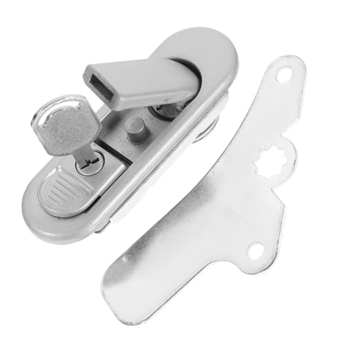 NOLITOY Zinklegierung Elektronikschrankschloss mit Schlüssel Flaches Netzwerkschrankschloss Korrosionsbeständig Verschleißfest Einfache Installation für Verteilerschränke Zähler Münzboxen von NOLITOY