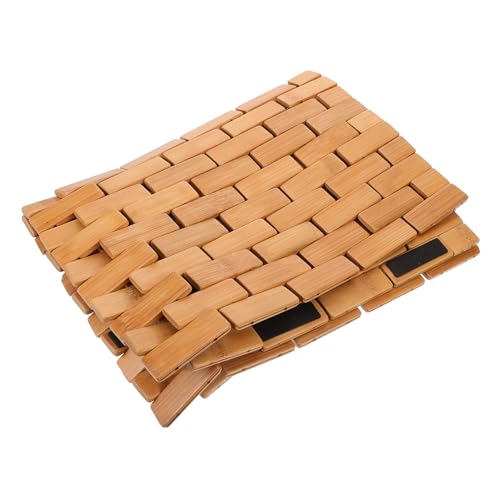 NOLITOY rutschfeste Bambusmatte Handgewebte Türmatte Badvorleger Nachhaltiger Bambusteppich mit Rutsch Beschichtung für Badezimmer Dusche und Küche als Bodenschutz und Dekoration NOLITOY rutschfeste Bambusmatte Handgewebte Türmatte Badvorleger Nachhaltiger Bambusteppich mit Rutsch Beschichtung für Badezimmer Dusche und Küche als Bodenschutz und Dekoration von NOLITOY