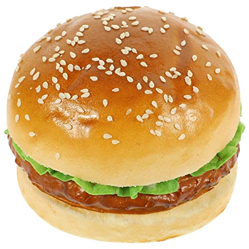 Simuliertes Hamburger-modell Babyspielzeug Falscher Burger Gefälschter Cheeseburger Kunstlebensmittel Zur Präsentation Simulation Burger Artificial Burger Essen Ornamente von NOLITOY