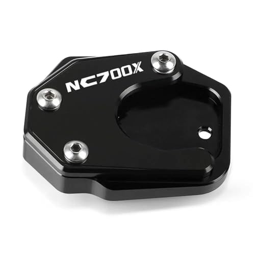 Motorradständer CNC-Aluminium-Ständerfuß-Seitenständer-Verlängerungsplatte, Stützplatte, Ständervergrößerung Für Motorrad, Für H-ONDA NC700X 2012 2013 2014 2015(Nero) von NOLLAM