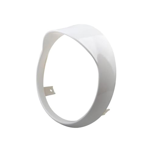 NOLLAM Leichte Abdeckung Scheinwerfer Dekorative Motorrad Zubehör Scheinwerfer Ring Abdeckung Trim Für Vespa Primavera 150 2015 2016 2017 2018 2019 2020 2021 2022 (Color : White) von NOLLAM