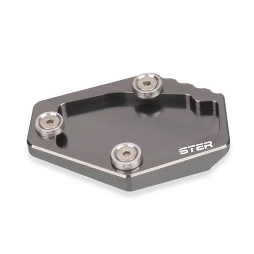 NOLLAM Motorradständer 1 Stück CNC-Aluminium Für Ducati Monster 950 Motorrad-Ständerfuß-Seitenständer-Verlängerungspolster-Stützplatte Ständer Vergrößern(Grey) von NOLLAM
