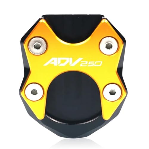 NOLLAM Motorradständer 1 Stück CNC-Aluminium Für H-ONDA ADV250 ADV 250 Motorrad-Ständerfuß-Seitenständer-Verlängerungspolster-Stützplatte Ständer Vergrößern(Gold) von NOLLAM