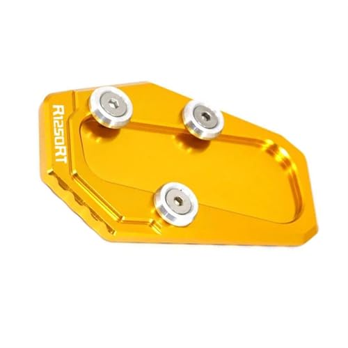 NOLLAM Motorradständer CNC-Aluminium-Ständerfuß-Seitenständer-Verlängerungspolster-Stützplatte, Ständervergrößerung Für Motorrad Für BMW R1250RT 2019 2020 2021 2022 2023(Gold) von NOLLAM