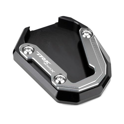 NOLLAM Motorradständer CNC-Aluminium-Ständerfuß-Seitenständer-Verlängerungspolster-Stützplatte Vergrößern Sie Den Motorradständer Für Benelli TRK702X TRK 702X 2022 2023(Grey) von NOLLAM