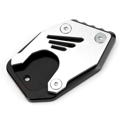 NOLLAM Motorradständer Für H-ONDA CB500X 2013-2016 2017 2018 2019 2020 2021 Motorrad CNC-Ständerfuß Seitenständerverlängerungspolster Stützplatte Ständer Vergrößern(Silver) von NOLLAM