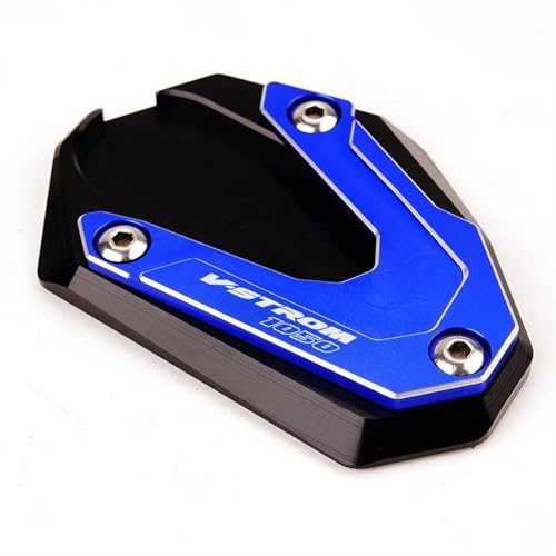 NOLLAM Motorradständer Für Suzuki V-Strom 1050 2020-2023 Motorrad CNC-Ständerfuß Seitenständerverlängerungspolster Stützplatte Ständer Vergrößern(Blu) von NOLLAM