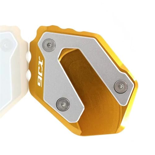 NOLLAM Motorradständer Für Yamaha XJ6 XJ6F XJ6N Diversion 2009-2015 Motorrad CNC-Ständerfuß Seitenständerverlängerungspolster Stützplatte Ständer Vergrößern(Gold) von NOLLAM