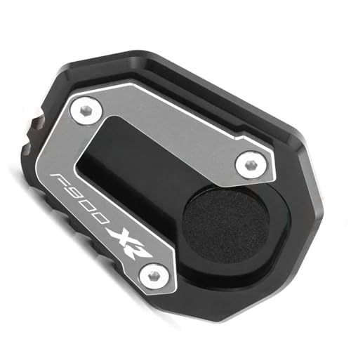 NOLLAM Motorradständer Motorrad CNC Aluminium Für BMW F900XR 2019 2020 2021 2022 Ständerfuß Seitenständerverlängerungspolster Stützplatte Ständer Vergrößern(Grey) von NOLLAM