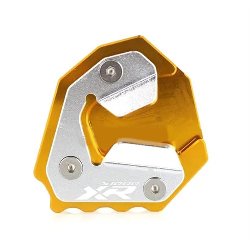 NOLLAM Motorradständer Motorrad CNC Aluminium Für BMW S1000XR S1000 XR 2015-2020 Ständerfuß Seitenständerverlängerung Pad Stützplatte Ständer Vergrößern(Gold) von NOLLAM