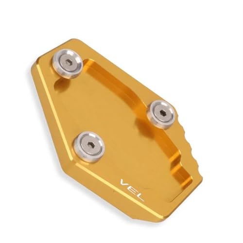 NOLLAM Motorradständer Motorrad CNC Aluminium Für Ducati DIAVEL 1260 2019-2023 Ständerfuß Seitenständerverlängerung Pad Stützplatte Ständer Vergrößern(Gold) von NOLLAM