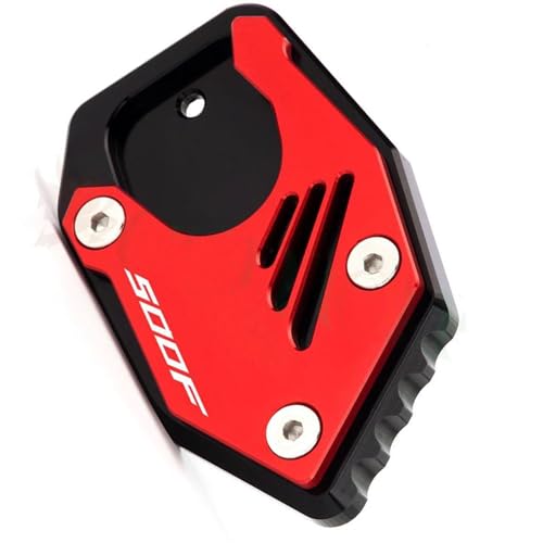 NOLLAM Motorradständer Motorrad CNC Aluminium Für H-ONDA CB500F 2013-2016 2017 2018 2020 2021 Ständerfuß Seitenständerverlängerung Pad Stützplatte Ständer Vergrößern(Rosso) von NOLLAM