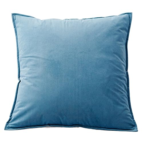 NOLLAM Set of 2 Velvet Cushion Covers - Sofa Cushion Covers,Blau,55X55 von NOLLAM