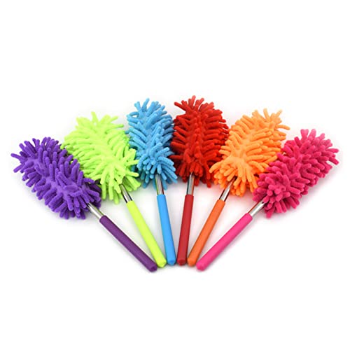 NOLOWY Ausziehbare Teleskop-Staubwedel, Mikrofaser, biegbar, waschbar, Staubbürste für Büro, Zuhause, Auto, 27,9 cm bis 78,9 cm von NOLOWY