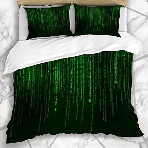 NOLYXICI Bettwäsche - Bettwäscheset Fallende Zufallszahlen des Matrix-Grün-Codes Bewegungs-Zusammenfassungs-Daten-Digital-Hexen-binäres Schwarzes decodiert Mikrofaser weich dreiteilig135*200 NOLYXICI Bettwäsche - Bettwäscheset Fallende Zufallszahlen des Matrix-Grün-Codes Bewegungs-Zusammenfassungs-Daten-Digital-Hexen-binäres Schwarzes decodiert Mikrofaser weich dreiteilig135*200 von NOLYXICI