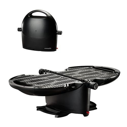 NOMADIQ BBQ Camping gasgrill | Tischgrill | Gasgrill klein | 2 Brenner | gasgrill camping | gasgrill balkon Wohnmobil | grillplatte, portable grill, outdoor grill,barbecue grill, outdoor kocher von NOMADIQ