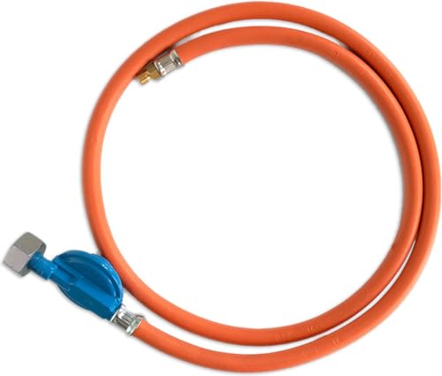 nomadiQ Gasverlängerungsschlauch 150 cm | Mit 30 mbar Druckverteiler | Für große Butan- & Propangasflaschen | Passend für nomadiQ BBQ Splitschlauch | Ideal für Wohnmobil & Camping von NOMADIQ