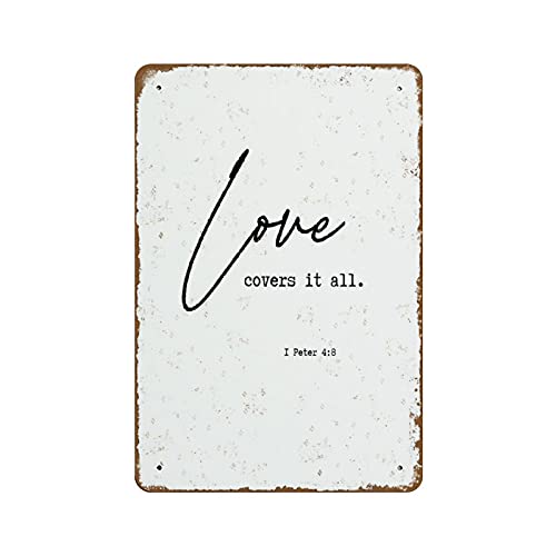 Love Covers It All Peter Christian Wanddekoration, Schriftdruck, Gott Zuhause, Bibelvers, Wandkunst, Skriptur, Kunst, Neuheit, Busted Knuckle, Garage, Schweißgeschäft, Retro-Blechschild, 20,3 x 30,5 Love Covers It All Peter Christian Wanddekoration, Schriftdruck, Gott Zuhause, Bibelvers, Wandkunst, Skriptur, Kunst, Neuheit, Busted Knuckle, Garage, Schweißgeschäft, Retro-Blechschild, 20,3 x 30,5 von NOMELY