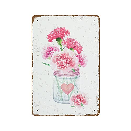 Rosa Nelken, Kunst, französische Landdekoration, Bauernhaus, Blumen-Wandkunst, Heimdekoration, Kinderzimmer, Nelke, Blumenstrauß, Retro, Metall-Blechschild, Plakette, Bar, Pub, Club, Café Rosa Nelken, Kunst, französische Landdekoration, Bauernhaus, Blumen-Wandkunst, Heimdekoration, Kinderzimmer, Nelke, Blumenstrauß, Retro, Metall-Blechschild, Plakette, Bar, Pub, Club, Café von NOMELY