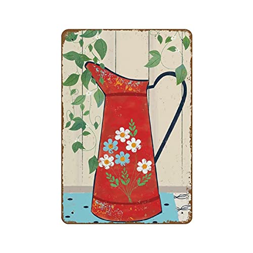 Rotes französisches Landhaus-Wandkunst, Retro-Küchendekoration, Vintage-Stil, französischer Krug, französischer Emaille-Krug, Küche, Neuheit, gebrochene Knöchel, Garage, Schweißgeschäft Rotes französisches Landhaus-Wandkunst, Retro-Küchendekoration, Vintage-Stil, französischer Krug, französischer Emaille-Krug, Küche, Neuheit, gebrochene Knöchel, Garage, Schweißgeschäft von NOMELY