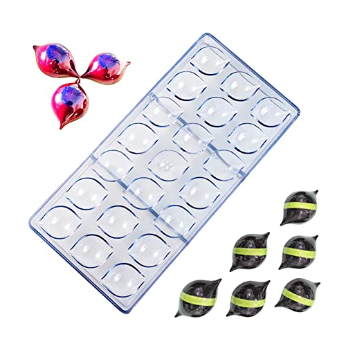 LIANCHEN Pralinenform Polycarbonat Set Transparent Schokoladenform Polycarbonat Schokoladenform Pralinenform Backform Backzubehör für Eiswürfel Süßigkeiten Valentinstag (B) von LIANCHEN