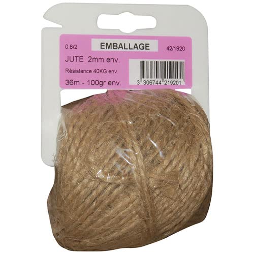 Jute Schnur 0,8 / 2 x 100 g auf Kunststoff-Ventilkiste von NON DEFINIE