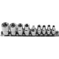 Spitzenset TORX 1/4 und 3/8, CrV50BV30, 9 Stk. Spitzenset TORX 1/4 und 3/8, CrV50BV30, 9 Stk. von NONE