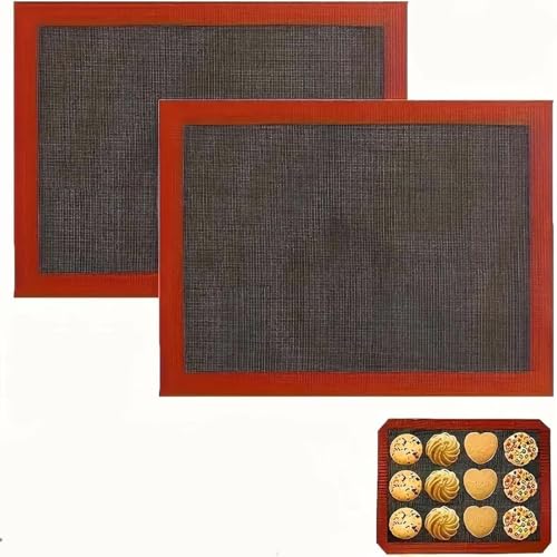 2 Stück Silikonmatte Backen, 40x30cm, Silikon Backmatte, Macarons Backmatte, Silikon Backmatte für Küche und Backen 2 Stück Silikonmatte Backen, 40x30cm, Silikon Backmatte, Macarons Backmatte, Silikon Backmatte für Küche und Backen von NONEOYNO