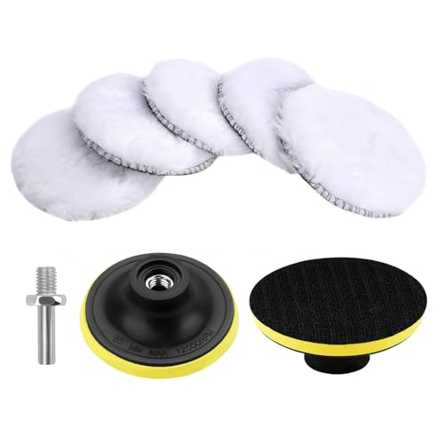7 Stück Auto Polierpads Wolle Polierpads Polierpads Polieraufsatz Auto Wolle Polieren Polieren Wachsen für Bohrer Puffer Befestigung 7 Stück Auto Polierpads Wolle Polierpads Polierpads Polieraufsatz Auto Wolle Polieren Polieren Wachsen für Bohrer Puffer Befestigung von NONEOYNO