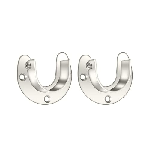 NONGYU 2 x robuste Schrankstangenhalterungen, Gardinenstangenhalter, Kleiderschrank-Halterungs-Set für 3,8 cm Stangen, Stecknüsse, Flansche NONGYU 2 x robuste Schrankstangenhalterungen, Gardinenstangenhalter, Kleiderschrank-Halterungs-Set für 3,8 cm Stangen, Stecknüsse, Flansche von NONGYU