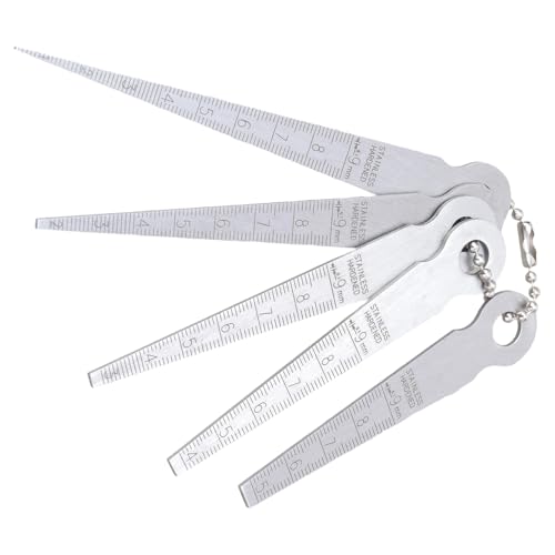 Professionelles 5-teiliges Stahl-Fühlerlehre-Set, genaues Raumbreitenmesswerkzeug mit klarer Skala für industriellen Einsatz, mechanische Fühlerlehre-Set Professionelles 5-teiliges Stahl-Fühlerlehre-Set, genaues Raumbreitenmesswerkzeug mit klarer Skala für industriellen Einsatz, mechanische Fühlerlehre-Set von NONGYU