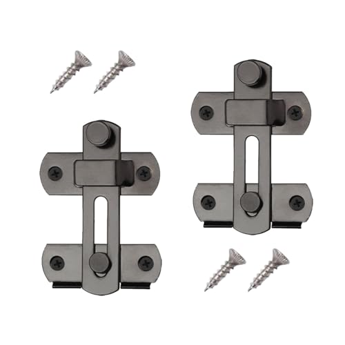 Schiebetürschlösser, 90/180 Grad, Scheunen-Sichtschutztüren, Bolzenschlösser für Schränke, Badezimmer, Schiebetüren, Edelstahl, 2 Stück Schiebetürschlösser, 90/180 Grad, Scheunen-Sichtschutztüren, Bolzenschlösser für Schränke, Badezimmer, Schiebetüren, Edelstahl, 2 Stück von NONGYU