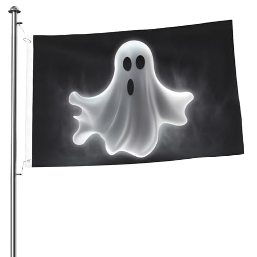 Flagge, 60 x 90 cm, doppelseitig, bedruckt, für drinnen und draußen, Banner, Urlaub, Garten, Flagge, Schwarz und Halloween, Geist, Willkommensbanner für Garten, Haus, Hof, Rasen, Dekor-Flaggen Flagge, 60 x 90 cm, doppelseitig, bedruckt, für drinnen und draußen, Banner, Urlaub, Garten, Flagge, Schwarz und Halloween, Geist, Willkommensbanner für Garten, Haus, Hof, Rasen, Dekor-Flaggen von NONHAI