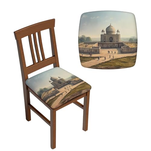 NONHAI 6-teiliges Stuhlhussen-Set, historische Stätte, Malerei, elastischer Esszimmerstuhlbezug, waschbarer Stuhl-Sitzschutz, weicher, abnehmbarer Stretch-Schonbezug für Esszimmerstühle NONHAI 6-teiliges Stuhlhussen-Set, historische Stätte, Malerei, elastischer Esszimmerstuhlbezug, waschbarer Stuhl-Sitzschutz, weicher, abnehmbarer Stretch-Schonbezug für Esszimmerstühle von NONHAI