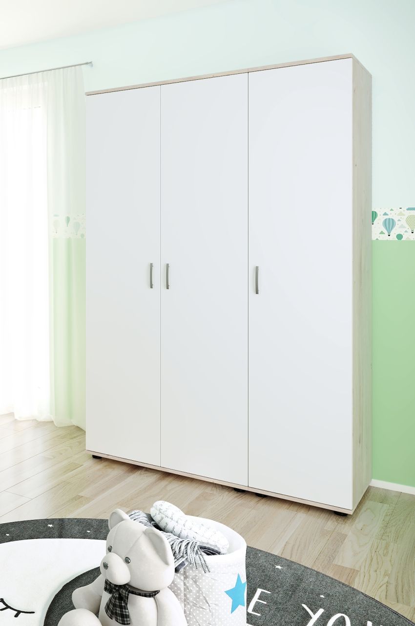 Kleiderschrank Set Babyzimmer Kinderzimmer Babyschrank Wäscheschrank 3 türig von NONJOO