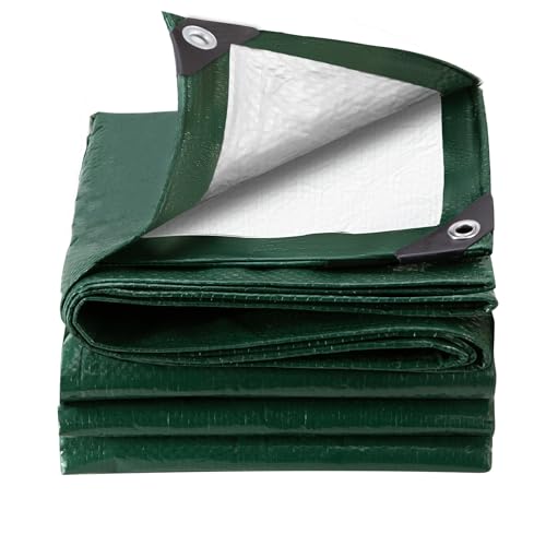 NONMON Abdeckplane 3x6m Wasserdicht Plane mit Ösen, Schutzplane Gewebeplane Allzweckplane Bootsplane LKW Plane Zeltunterlage Reißfest, UV-stabilisiert für Camping Boot Garten Pool usw, 140 g/m² von NONMON