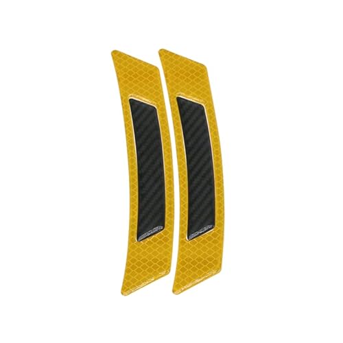 NONROT for MoFlyeer 2 STÜCKE Auto Auto Reflektierende Sicherheitswarnstreifen Klebeband Auto Stoßstange Reflektierende Streifen Sichere Reflektor Aufkleber Aufkleber (Color : Yellowblack) von NONROT