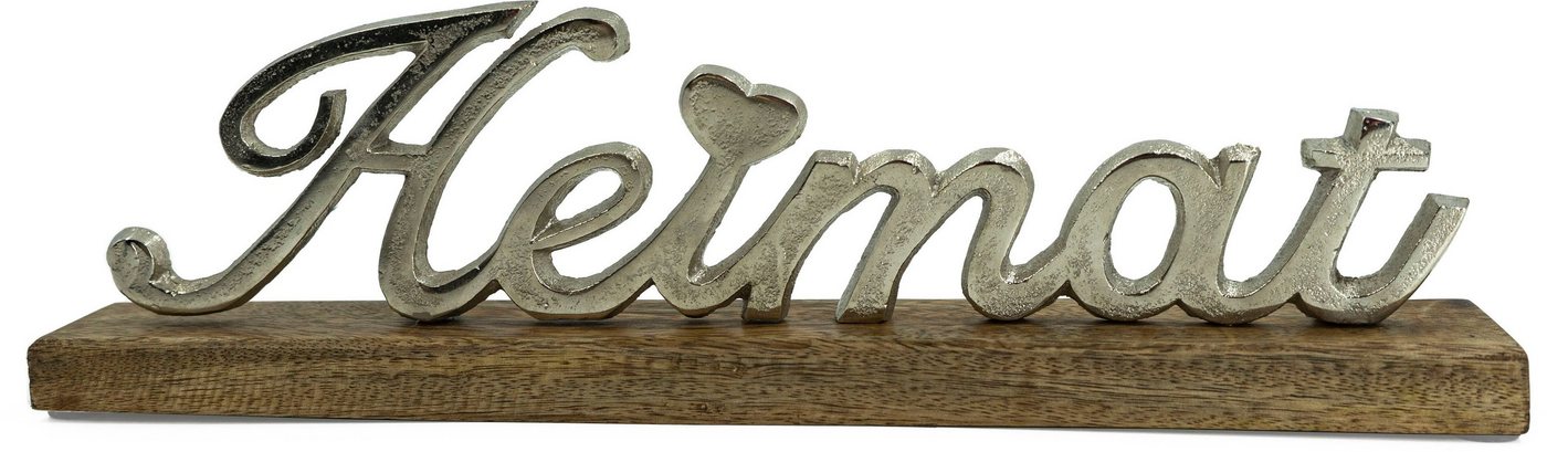 NOOR LIVING Deko-Schriftzug Heimat (1 St), aus Holz und Aluminium von NOOR LIVING