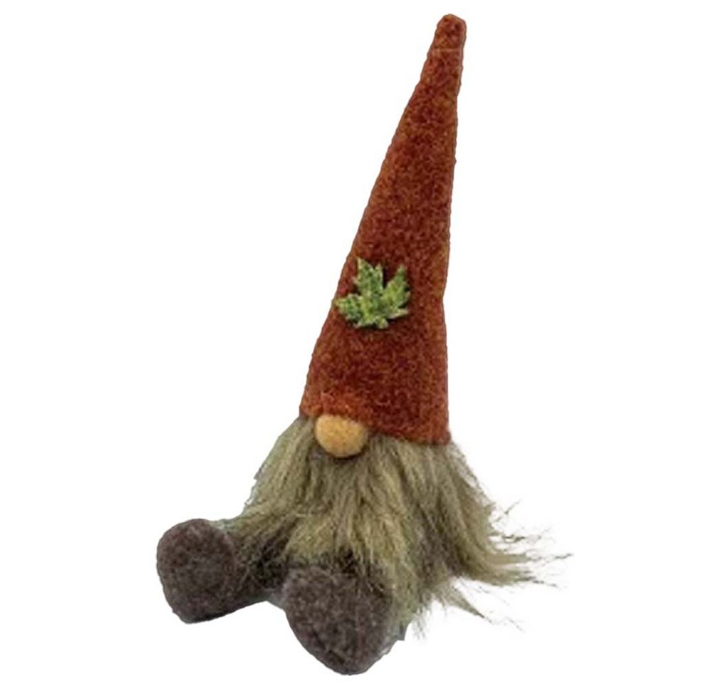 NOOR LIVING Dekofigur Wichtelfigur Wichtel Herbstdeko Herbstwichtel "Maroni" Kantenhocker (20 cm, Gnom), kleiner Wichtel Wohnzimmer Deko von NOOR LIVING