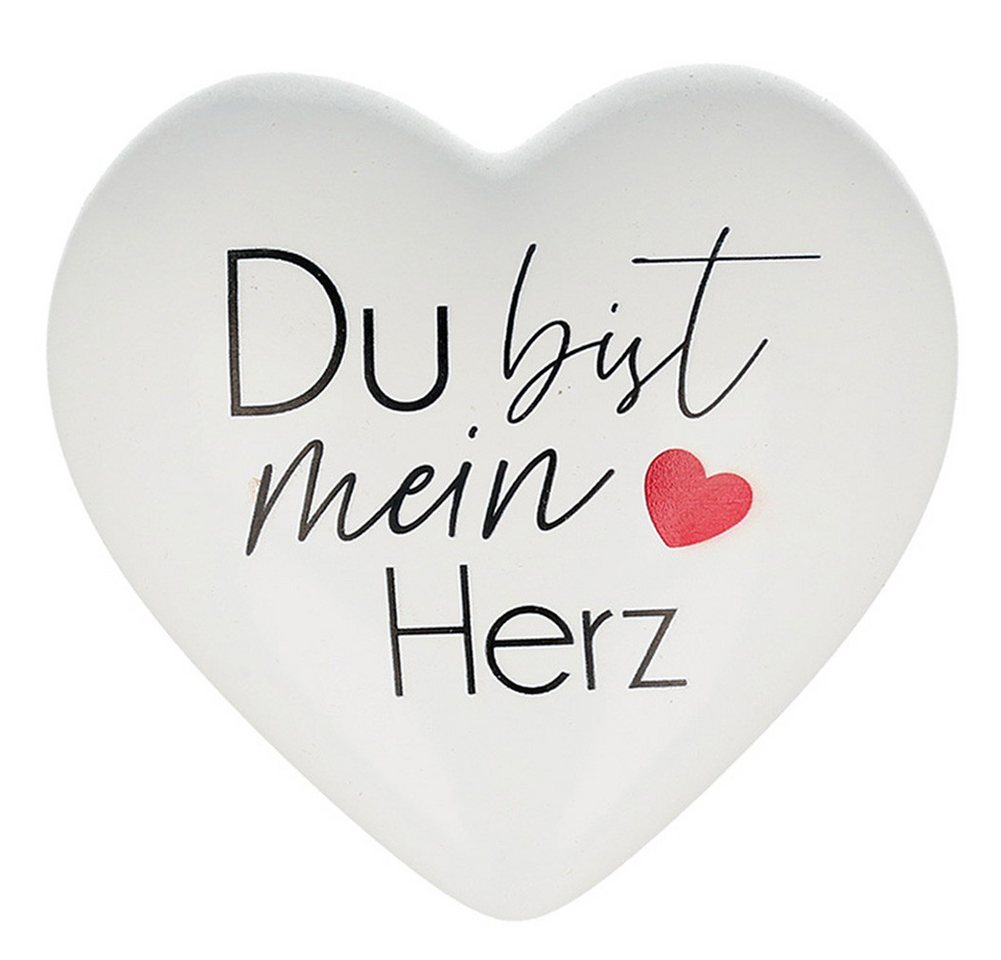 NOOR LIVING Dekoobjekt Deko Herz mit Spruch (Kleines Dankeschön, Herz Deko weiß), Kleines Geschenk Geburtstag, Valentinstag, Muttertag von NOOR LIVING