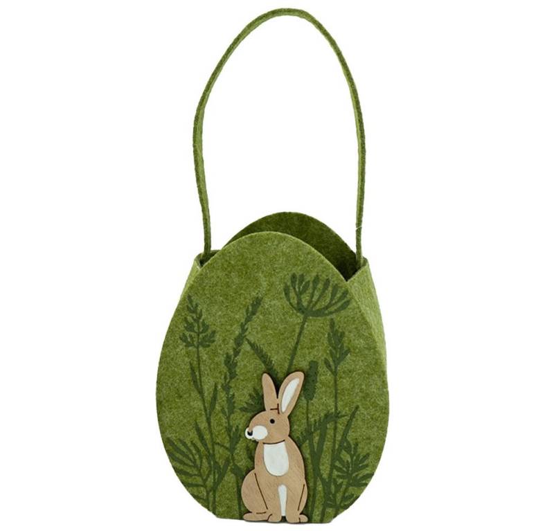 NOOR LIVING Dekoobjekt Osterdeko - Osterdekoration Kleine Tasche für Ostergeschenke (Osterkörbchen aus Filz, zum Ostereier sammeln oder Dekorieren), für ein bezauberndes Osterfest von NOOR LIVING