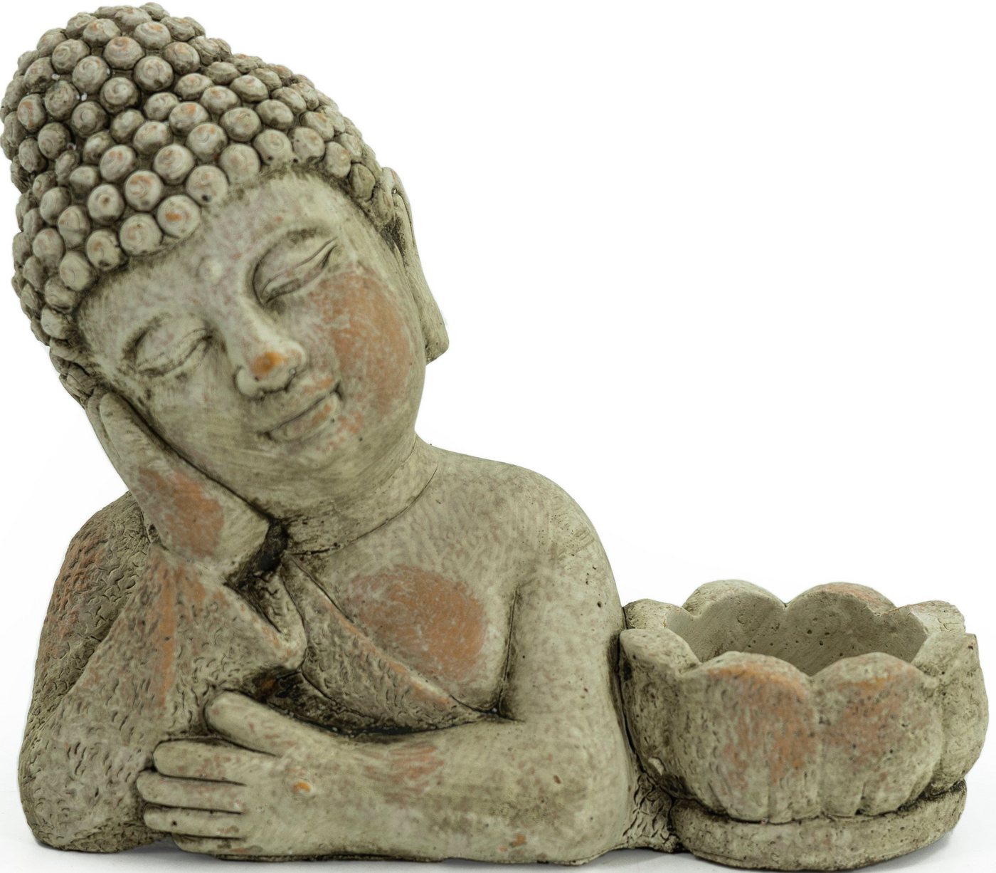 NOOR LIVING Kerzenhalter Buddha (1 St), aus Zement von NOOR LIVING