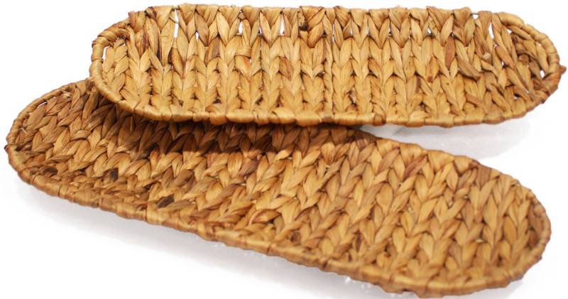 NOOR LIVING Tablett, Geflecht Wasserhyazinthe, (Set, 2-tlg), ideal zur Dekoration von NOOR LIVING