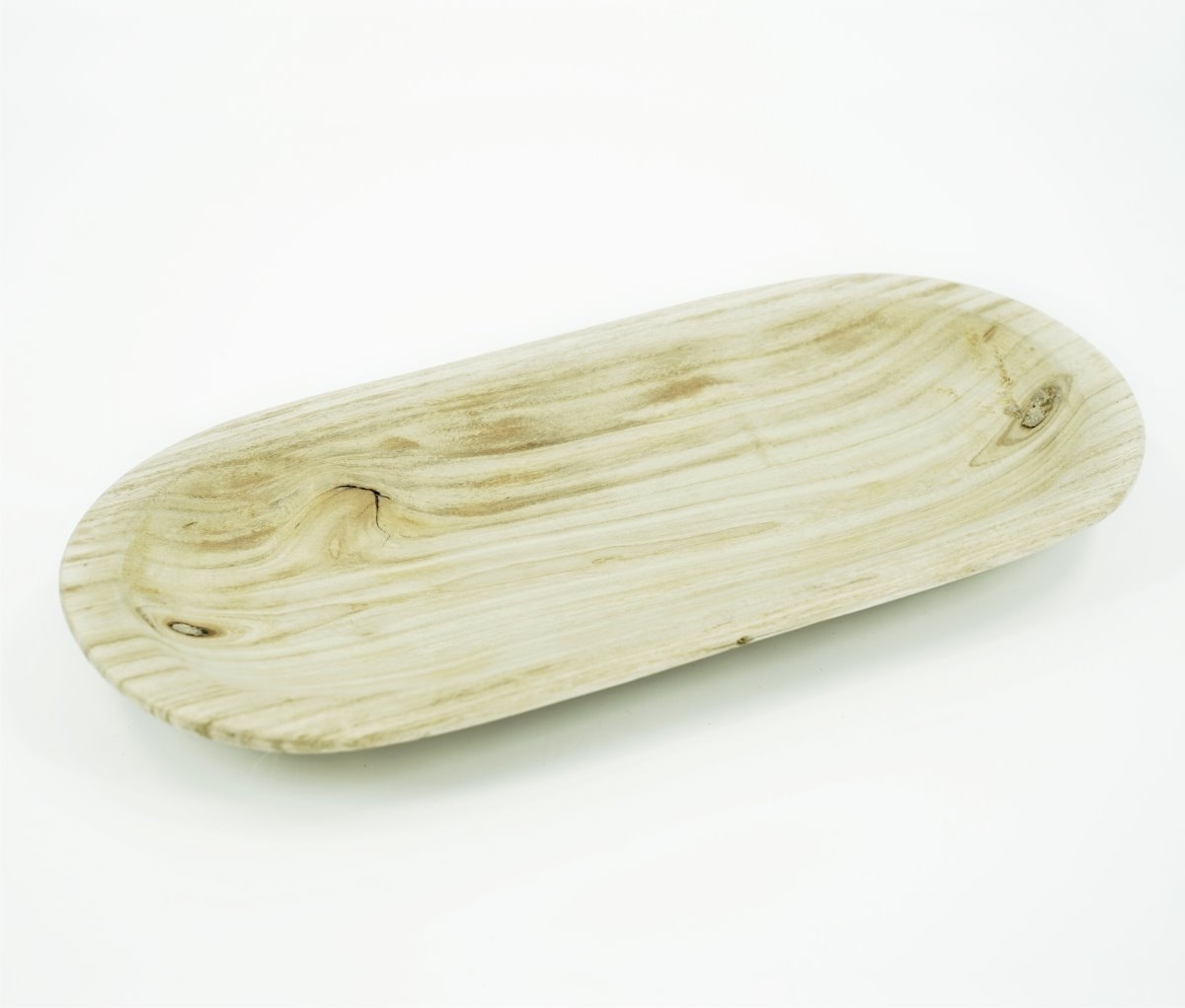 Deko Holzschale naturbelassen oval 37,5x18x4cm von NOOR Living