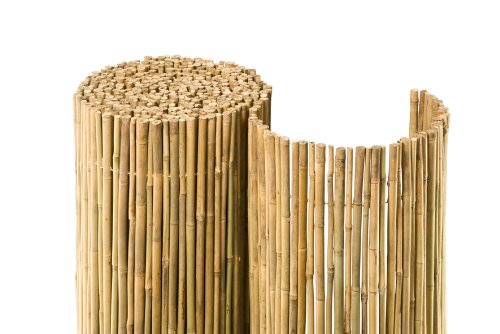 NOOR Bambusmatte Bahia 1,00 x 3,00m I Natürliche Bambus-Sichtschutzmatte mit durchbohrtem Draht für maximale Stabilität I Terrassen- und Balkonwindschutz von NOOR